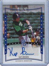 2014 Leaf Perfect Game Kep Brown Autograph Blue #16/25 Auto Rookie RC 