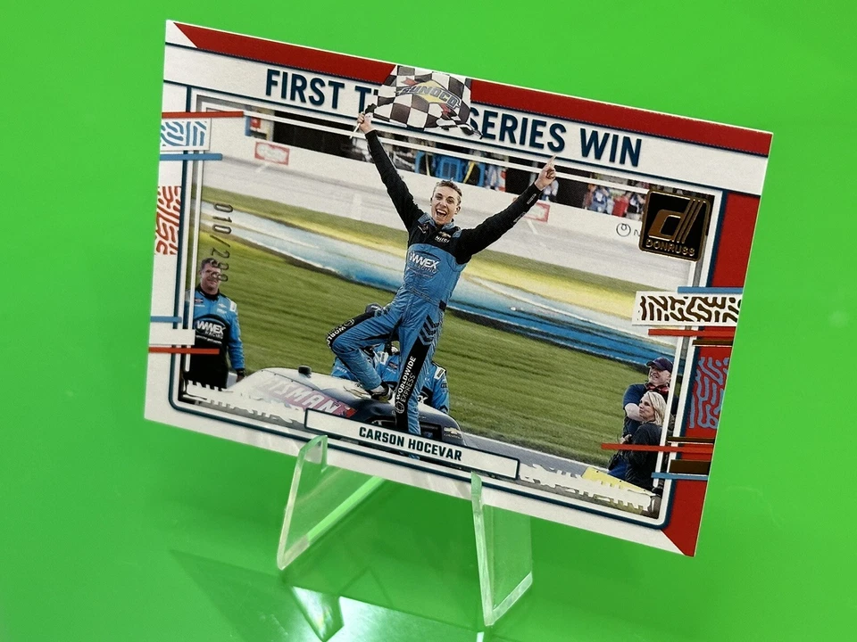 🏁2024 Panini Donruss Racing Red #182 Carson Hocevar 010/299!!🏁 - Image 2 of 4