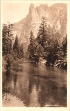 RPPC Sentinel Rock Yosemite Park California Postcard A11
