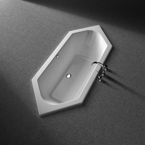 Koralle T200 Sechseck - Badewanne 195x80cm, Überlauf vorne, weiß, VL198190080201 - Bild 1 von 1