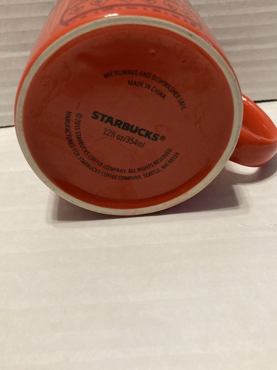 Starbucks 2015 red holiday ornament coffee cup 12 fl oz mug | eBay