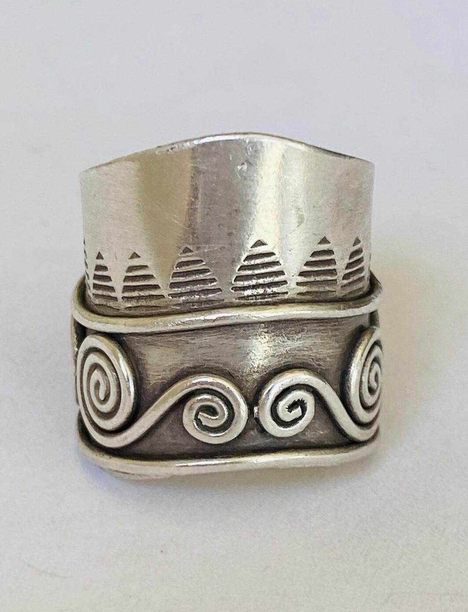 Vintage Sundance Catalog 925 Sterling Silver Wide Band