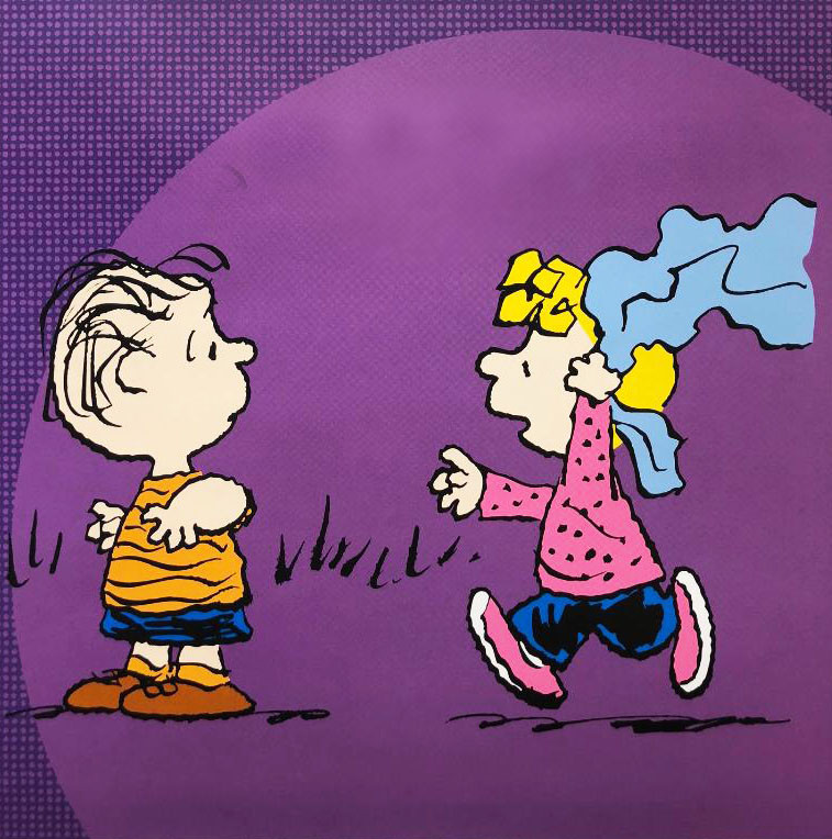 Peanuts Linus タペストリー ピンク Peanuts 
