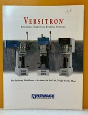 Newage Testing Instr. 2001 Versitron Rockwell Hardness Testing Systems Catalog.