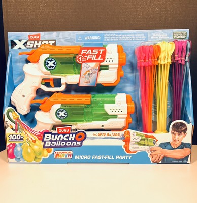 Zuru X-Shot Micro Fast-Fill Water Gun , Shoots 26 Feet, Bunch O Balloons 100+