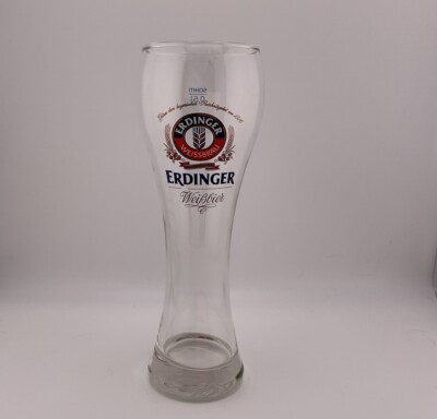 Erdinger Weissbrau 10'' One Pint .5L Pilsner German Beer Glass Weibbier - LR3