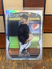 2023 Bowman Chrome Draft Baseball - Noble Meyer 1st Refractor & Base Marlins Ace