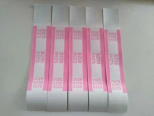 25 PINK - $250 SELF-SEALING CURRENCY STRAPS/BANDS