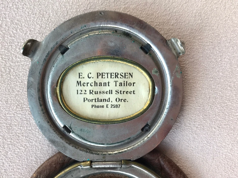 Antique Early 1900’s Advertising Leather Coin/Change Purse Chauffeur’s Hat - Image 2 of 4