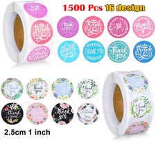 1” 1500 Thank You Stickers Roll Thank You For Supporting Small Business Labels