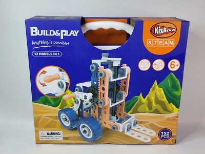 12-In-1 Build & Play 152pcs Building Set Construction Engineering Playset...