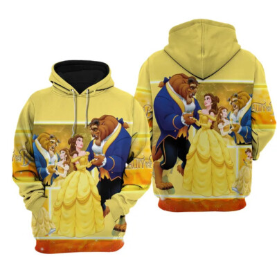 #ad Never Too Old For Beauty And The Beast Tale As Old As Time Hoodie 3D Printed $43.20