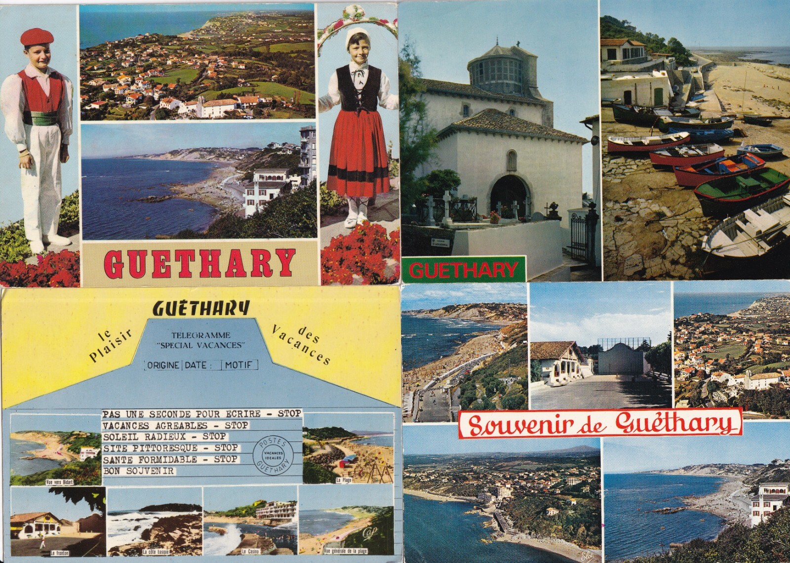 Lot de 4 cartes postales postcards 10x15cm GUETHARY PAYS BASQUE 2 | eBay