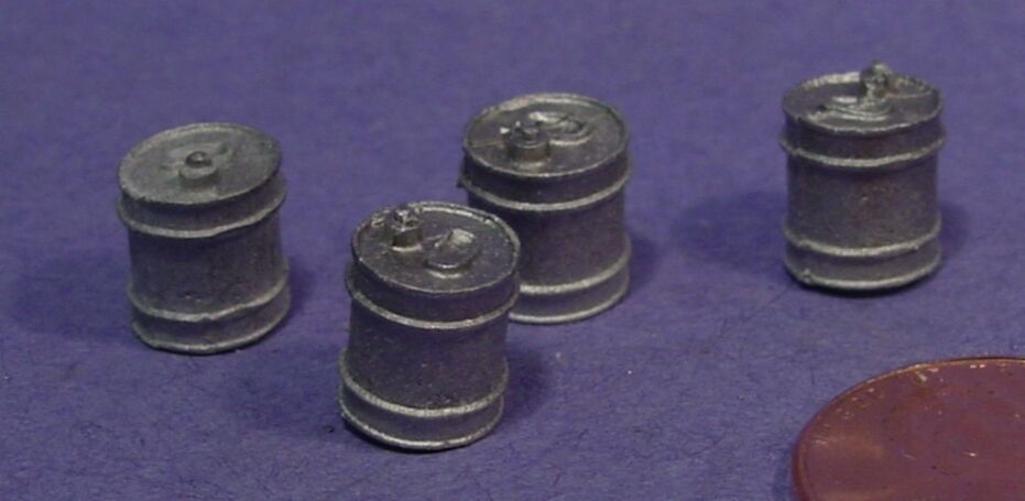 O/On3/On30 WISEMAN MODELS DETAIL PARTS #O197 LARGE ROUND GAS CANS 1/48 SCALE