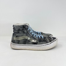 Vans Comfycush Sk8 Hi Black Silver Lace Up Skate Sneakers Women's Size US 8