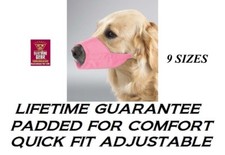 Guardian Gear NO BITE BARK DOG MUZZLE LINED Quick-FIT Nylon ADJUSTABLE TRAINING