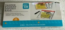 Pen + Gear 25 Count Tamper Evident Deposit Bags 