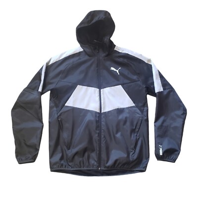 Men's Puma Hooded Colorblock Windbreaker Size Medium 