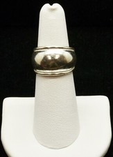 Sterling Silver Pretty Thick Shining Band Ring SZ 6.5 FMA838