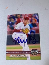 Nick Bennett Signed Card Wisconsin Timber Rattlers 2023 IP Auto