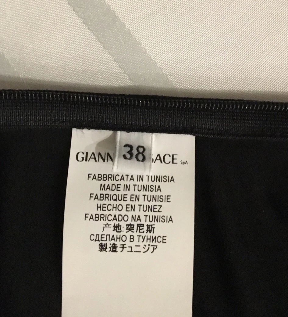 Incredibile abito nero VERSACE COLLECTION lunghezza pavimento taglia 38 nuovo con etichette