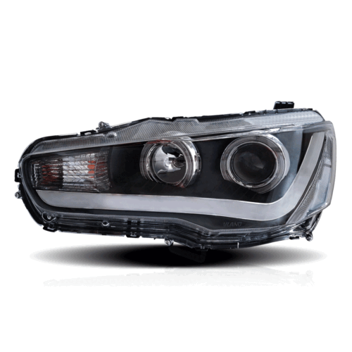 VLAND Projector Headlight LED DRL For 2008-2017 Mitsubishi Lancer Black Housing - Picture 2 of 19