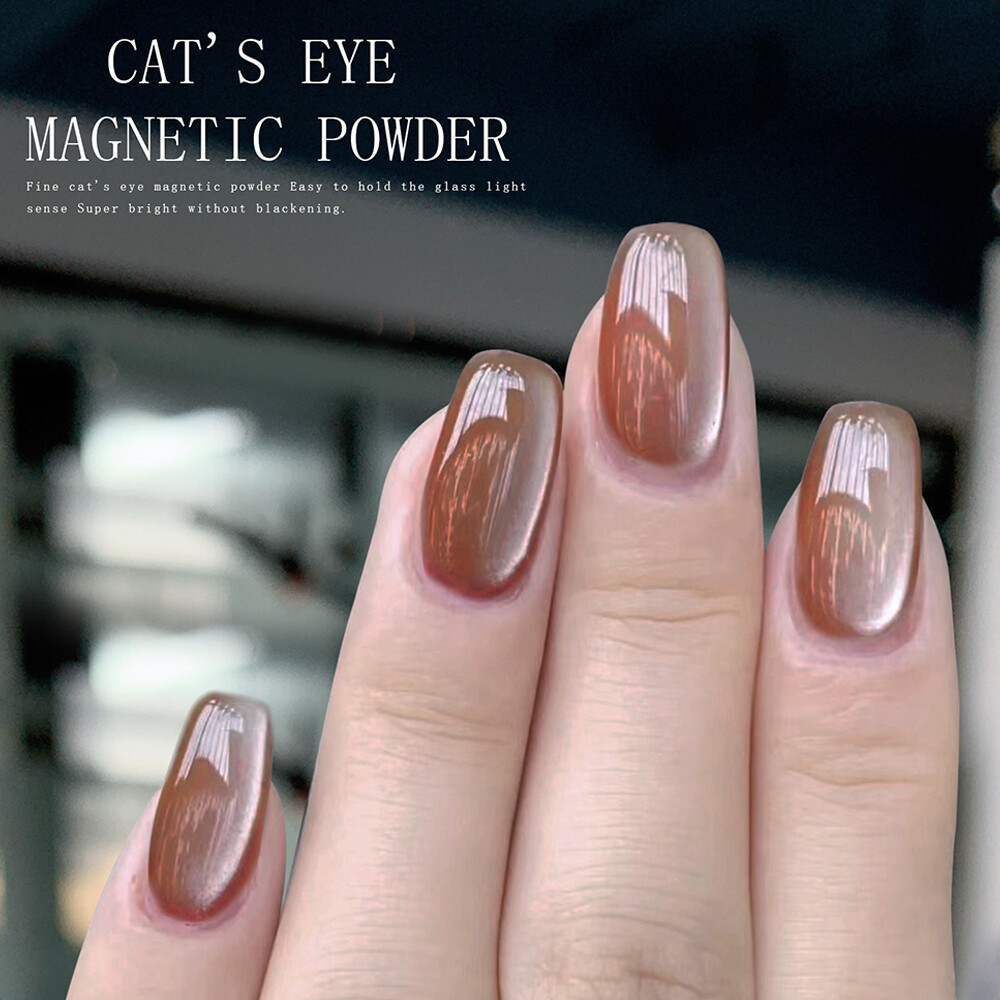 2x Katzenaugen Gel-Nagellack Gold & Silber – Magnetischer Metall-Glitzerlack Für DIY Nail Art