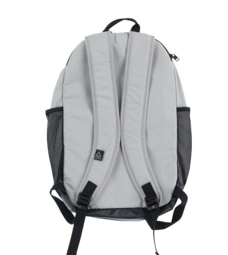 Reebok 157160 Unisex Active Athletic Grey And Black Medium Backpack - Picture 2 of 2