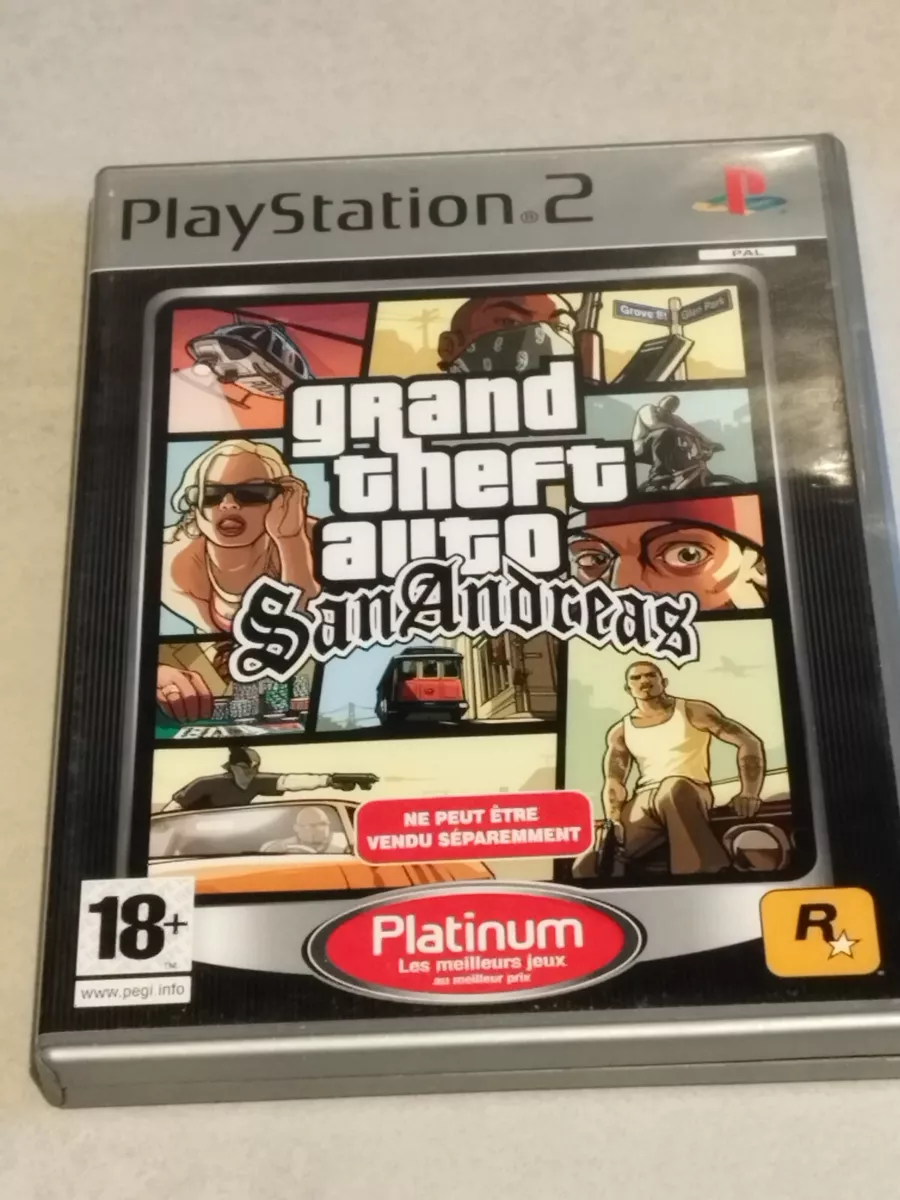 GTA Grand Theft Auto San Andreas Playstation 2 PS2 Platinum