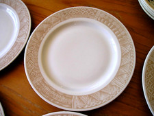 PORCELAINE de LIMOGES- HABITAT- PALMYRE-  6 ASSIETTES à DESSERT 