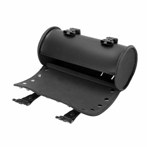 Motorcycle Front Fork Tool Bag SaddleBag Storage Pouch Luggage Leather Black - Bild 2 von 9