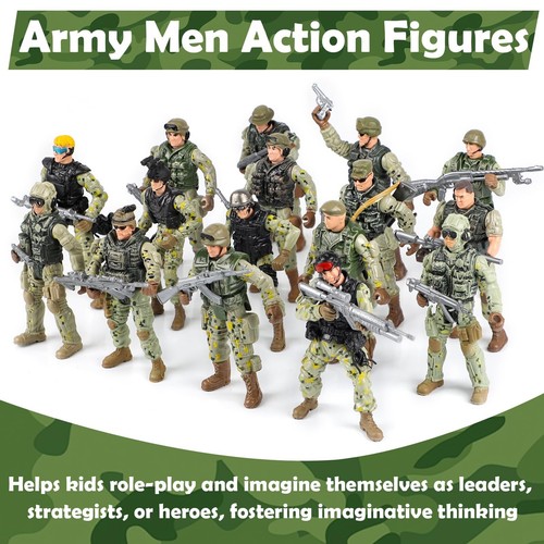 Jeu Figurines d'Action Armée Homme - 70+ PCS Jouets Réalistes Armée - Militaire Vendu... - Photo 2/9