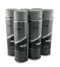 6 Cans Transtar 4603 - 2 In 1 Primer - Gray 15oz.