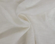 Off White 100% Woven Linen Fabric By the Yard 200 GSM 9/24