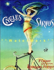 Cycles Sirius 1899 French Bicycle Advertising Vintage Poster Print Art Nouveau 