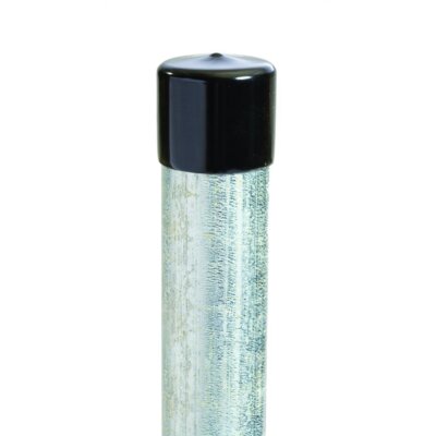 1-5/8'' Outside Diameter Dock Pipe Safety Post Cap - 4 pack, Black