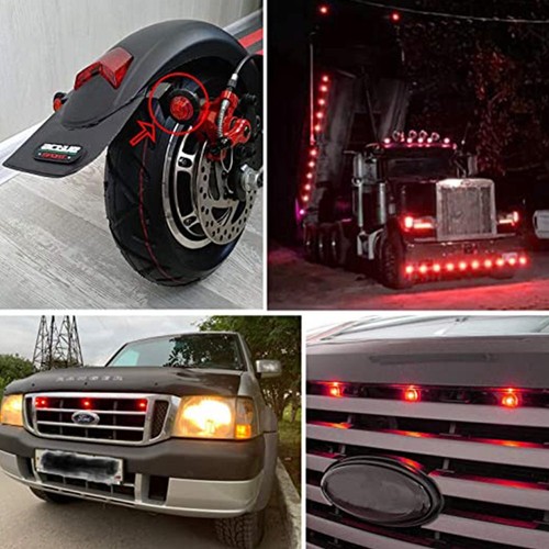 20pcs Smoked Len 3/4" Marker Light LED 12V Truck Trailer Round Side Bullet Light - Picture 10 of 12