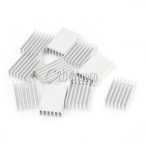 50PCS Silver Tone 20x14x6mm Rectangle Aluminium Heat Sink Cooling Cooler Fin - Picture 1 of 4