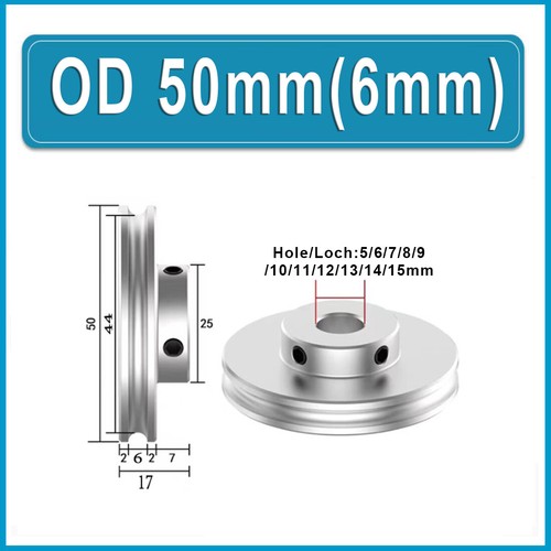Alu PU Einzelner Rillenriemenscheibe Antriebs Riemenscheibe Ø20-80mm Loch 5-15mm - Bild 123 von 232