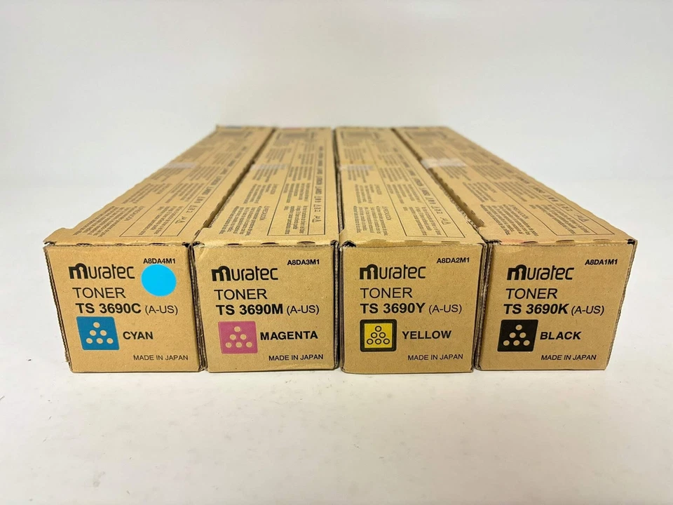 4 OEM Muratec MFX-C3690,C3090,C2590 TS3690 CMYK Toner A8DA4M1,A3M1,A2M1,A1M1 - Image 2 of 4