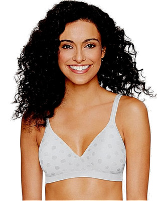 New Bra Hanes, Ultimate Perfect Coverage Comfort WF White-dot DHHU08 MSRP-$36. L