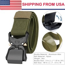 Tactical Quick Release Belt Adjustable Alloy Buckle Military Waistband Belt