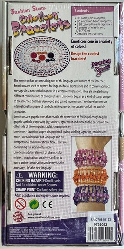 Small World Fashion Stars Emoticon Bracelets BRAND NEW - Foto 2 di 2