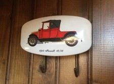 Attaccapanni Appendiabiti Vero Vintage In Ottone Con Auto D’epoca