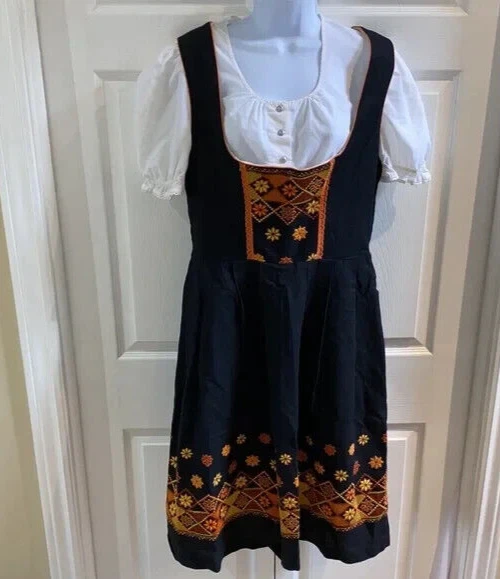 black oktoberfest dress Dirndl Bavaria Classic  Black & White Bavarian Oktoberfest Dress  Alpen  Clothes