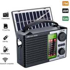 Portable FM AM SW Radio Rechargeable Outdoor Solar Full Band Sensitivity Radio
