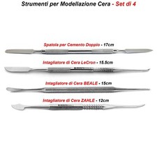 Laboratorio Odontotecnico Cera Modellazione Strumenti Intagliatori Spatola 4pz