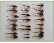 Trout Flies, 24 Cruncher and Pheasant tail Nymph, Mixed Size 10 to 16