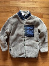 Tommy Bahama Boys Youth Size XL 14 Fleece Full Zip Jacket Winter Brown Blue