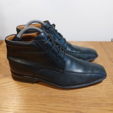 Clarks Flexlight Boots Mens Black Leather Lace Up Flat Shoes Size UK 7G  Used 